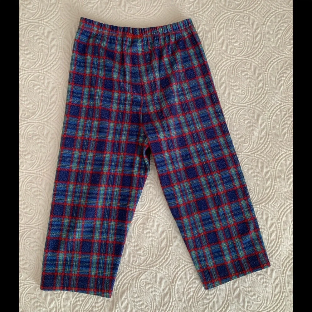 VTG Little Me Truck Pajamas Boys 3 Red Blue Fleece Set Top Pants Long Sleeve